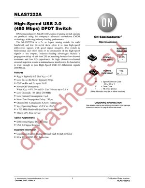 NLAS7222AMUTAG datasheet  